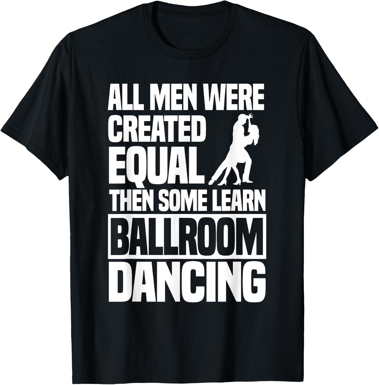 Ballroom Dancing Dancer Apparel -Adults Black Short Sleeve Small Classic Fit Modern Lace Embellishment Dance T-Shirt - T-Shirt | Black