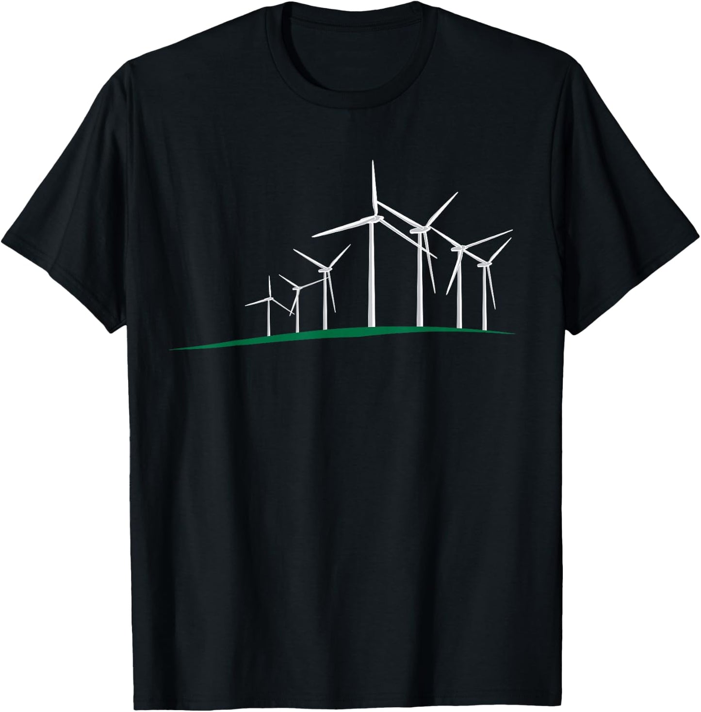 Windmill Wind Energy Design T-Shirt - T-Shirt | Black