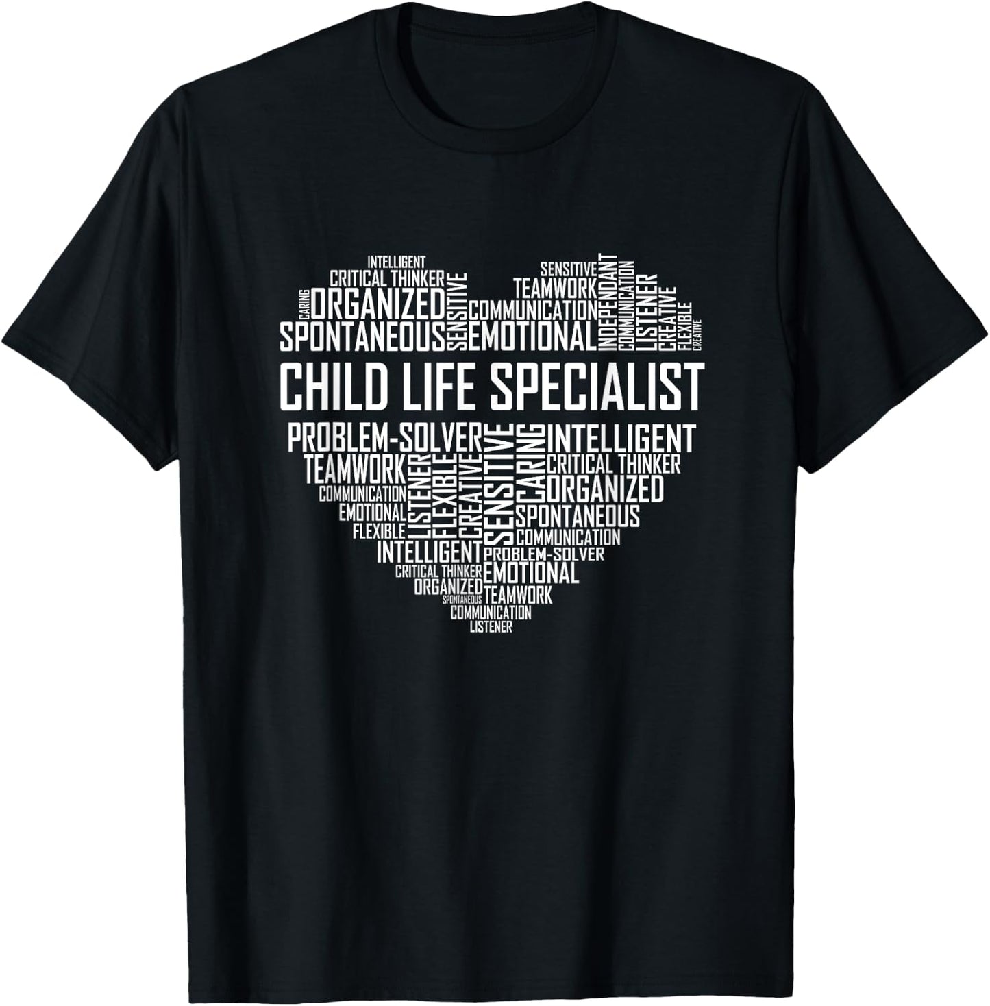 Child Life Specialist Heart CLS Student Child Life Month T-Shirt - T-Shirt | Black