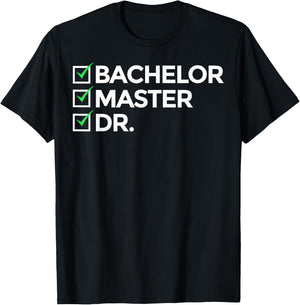 Cool Doctorate Women Bachelor Doctors Masters Degree T-Shirt - T-Shirt | Black