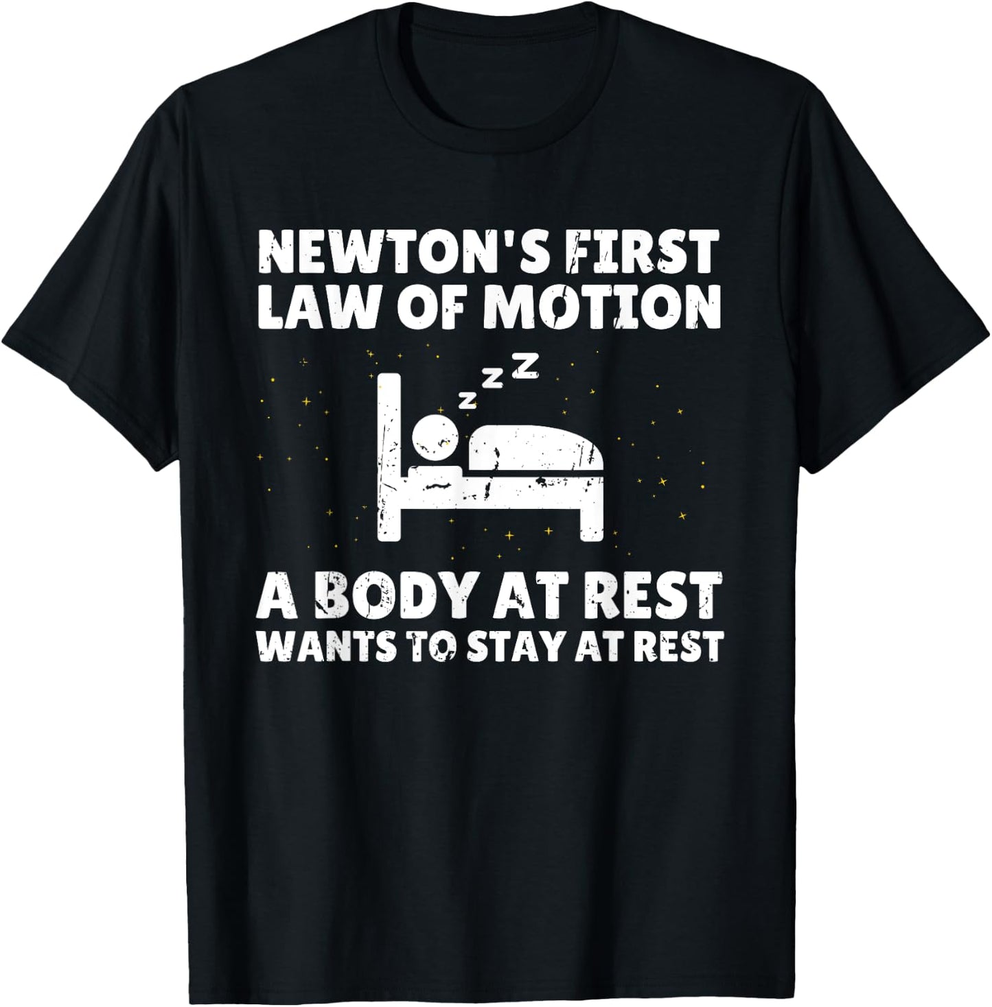 Newton's Law Art Women Nerdy Scientist Novelty T-Shirt - T-Shirt | Black