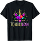 Teachercorn Funny Unicorn Teacher Gift T-Shirt - T-Shirt | Black