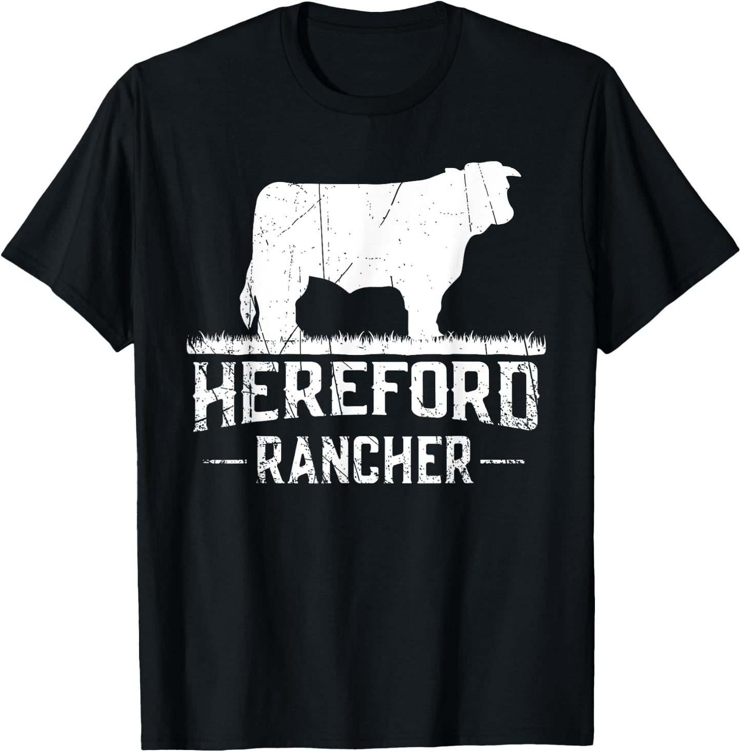 Hereford Rancher - Hereford Cow For Cattle Farmer T-Shirt - T-Shirt | Black