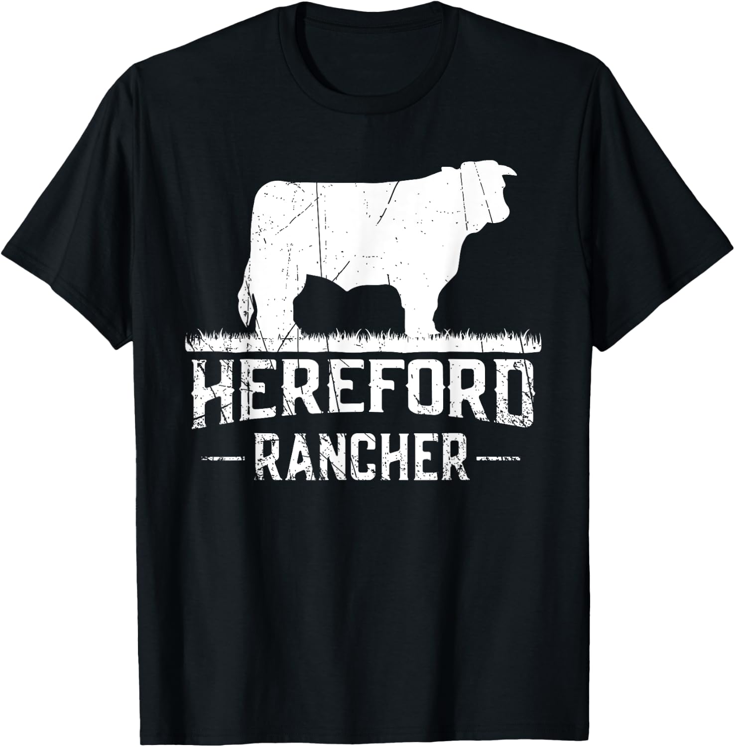 Hereford Rancher - Hereford Cow For Cattle Farmer T-Shirt - T-Shirt | Black