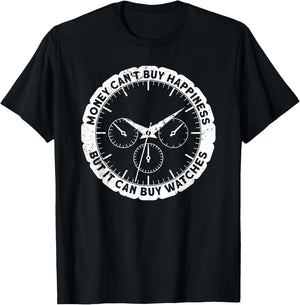 Money can't buy happiness Watch Collecting T-Shirt - T-Shirt | Black