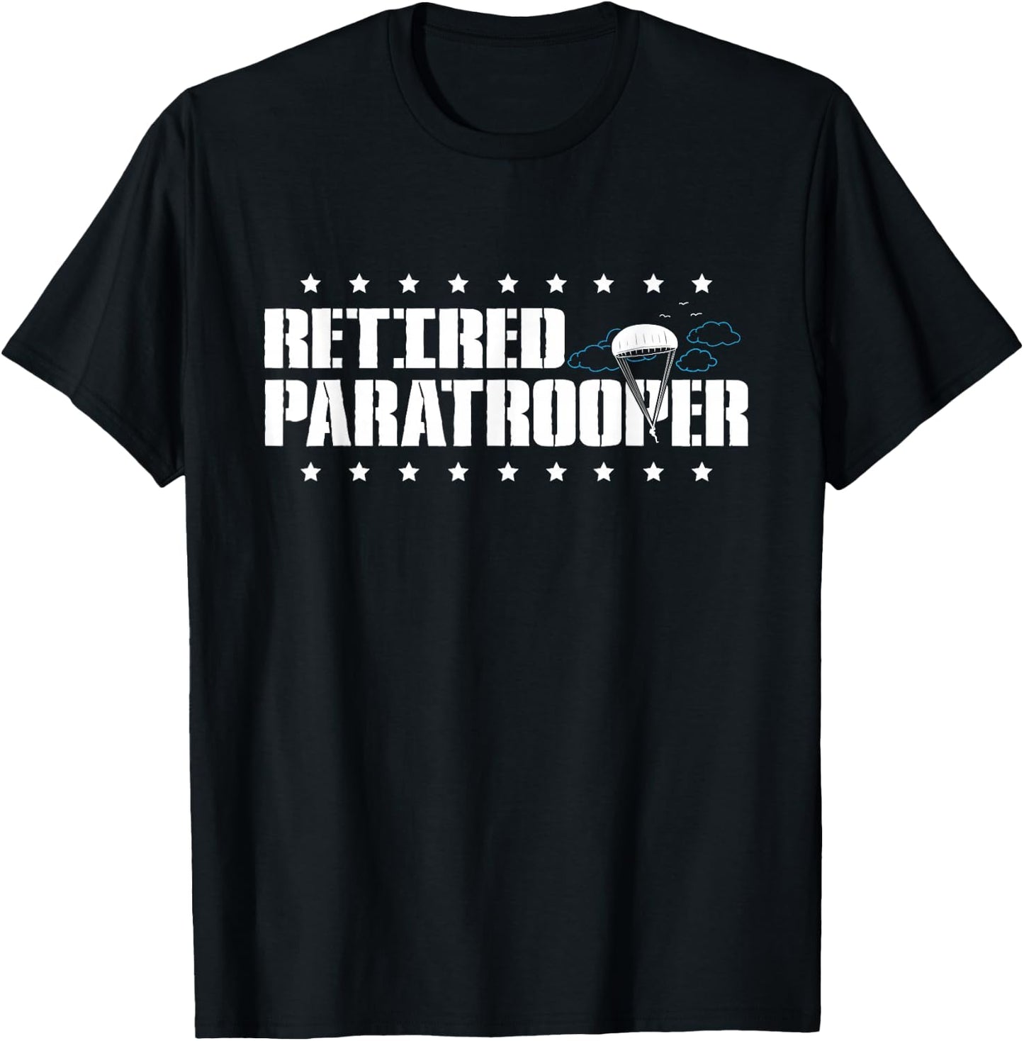 Retired Paratrooper Airborne Army T-Shirt - T-Shirt | Black