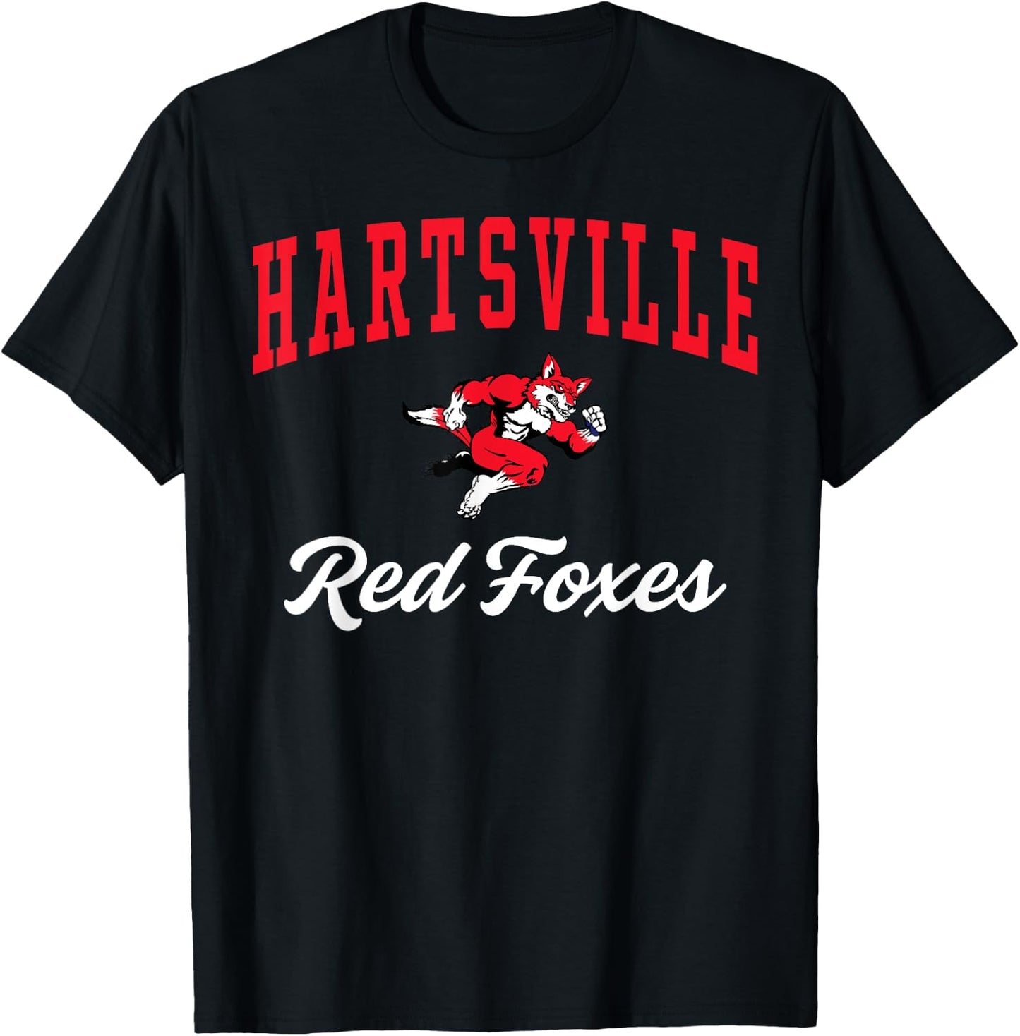 Hartsville High School Red Foxes C3 T-Shirt - T-Shirt | Black