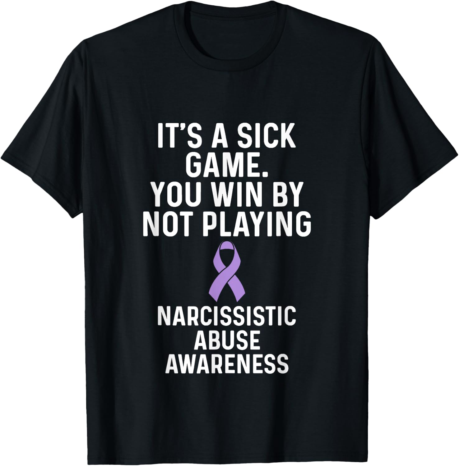 World Narcissistic Abuse Awareness Win Playing Survivor T-Shirt - T-Shirt | Black