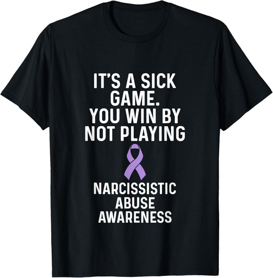 World Narcissistic Abuse Awareness Win Playing Survivor T-Shirt - T-Shirt | Black