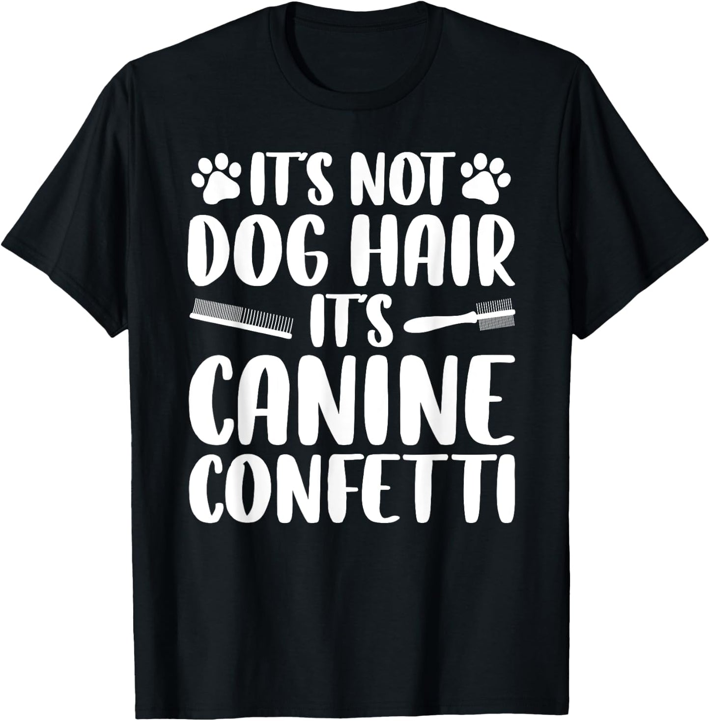 Cool Dog Groomer Women Grooming Dog Trainer Confetti T-Shirt - T-Shirt | Black