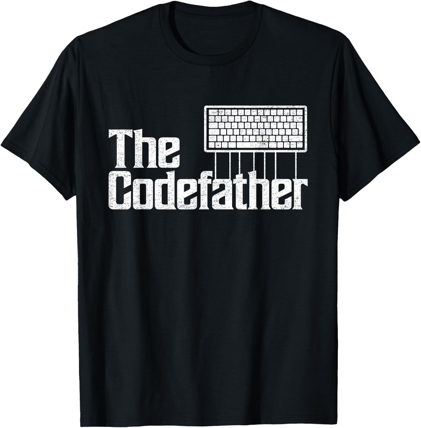 Funny Programmer Dad The Codefather Coder Father's Day T-Shirt - T-Shirt | Black