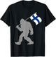 Suomi or Finnish Flag on Finland Flag T-Shirt - T-Shirt | Black