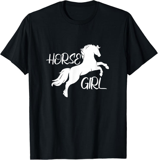 I Love Horses Funny Equestrian Horse Girl T-Shirt - T-Shirt | Black