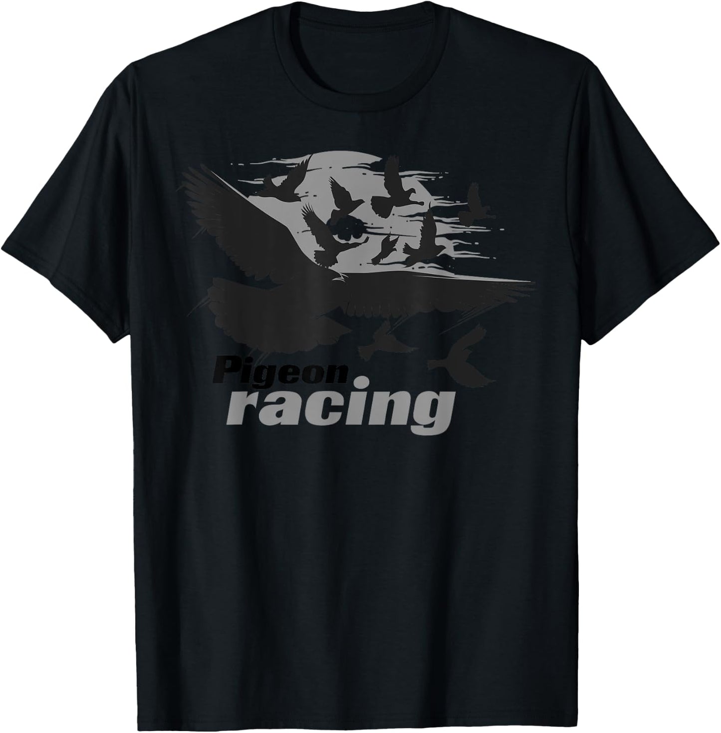 Pigeon Racing Shirt | Classic Bird Racers' Gift T-Shirt - T-Shirt | Black