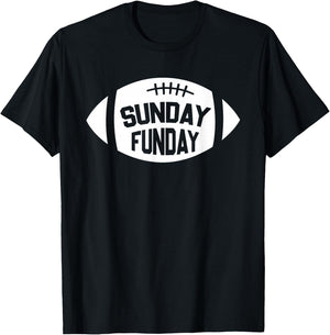Sunday Funday Funny Fun Day Football Season T-Shirt - T-Shirt | Black