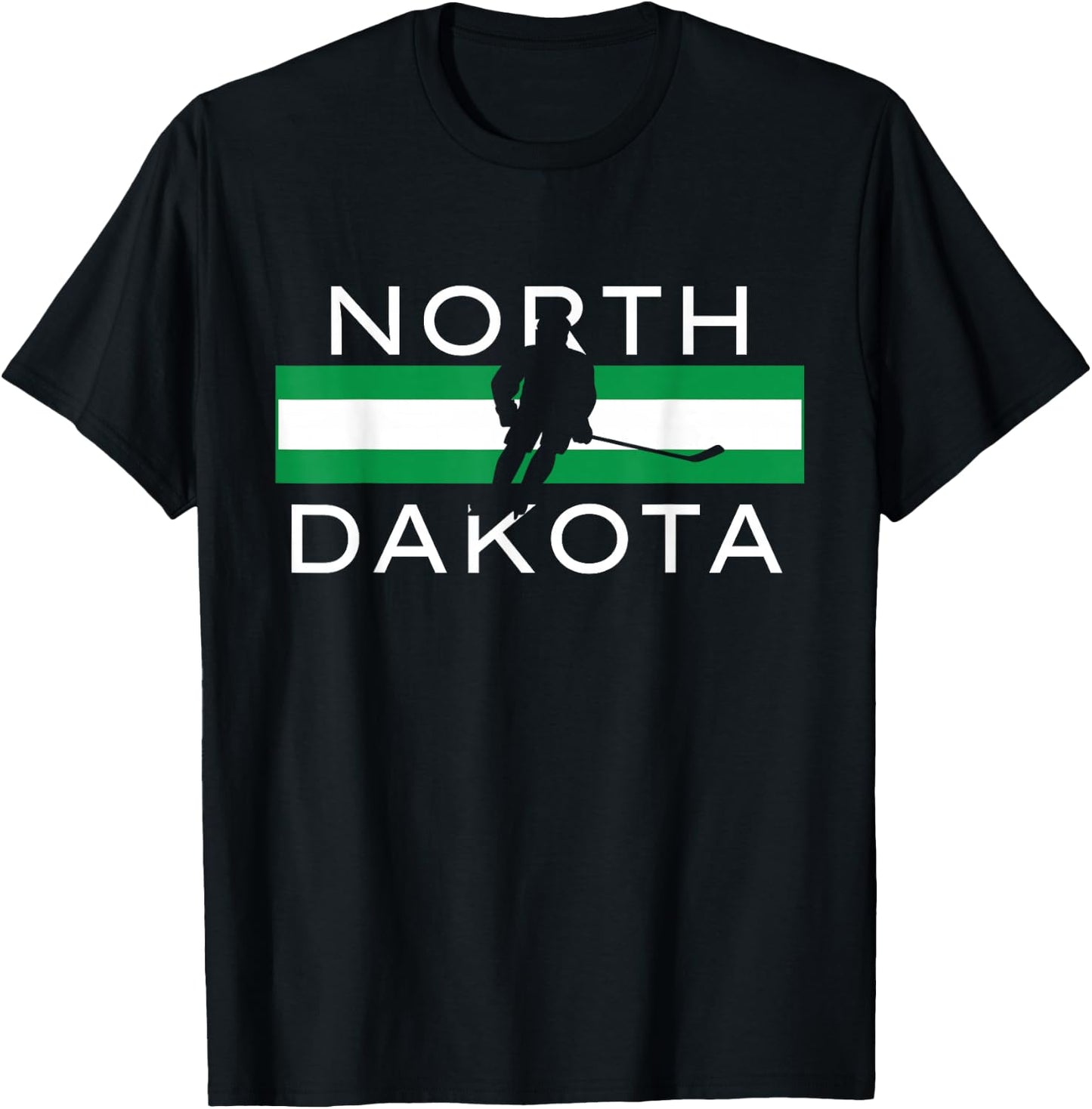 North Dakota Ice Hockey Player Forward Coach Team State Gift T-Shirt - T-Shirt | Black