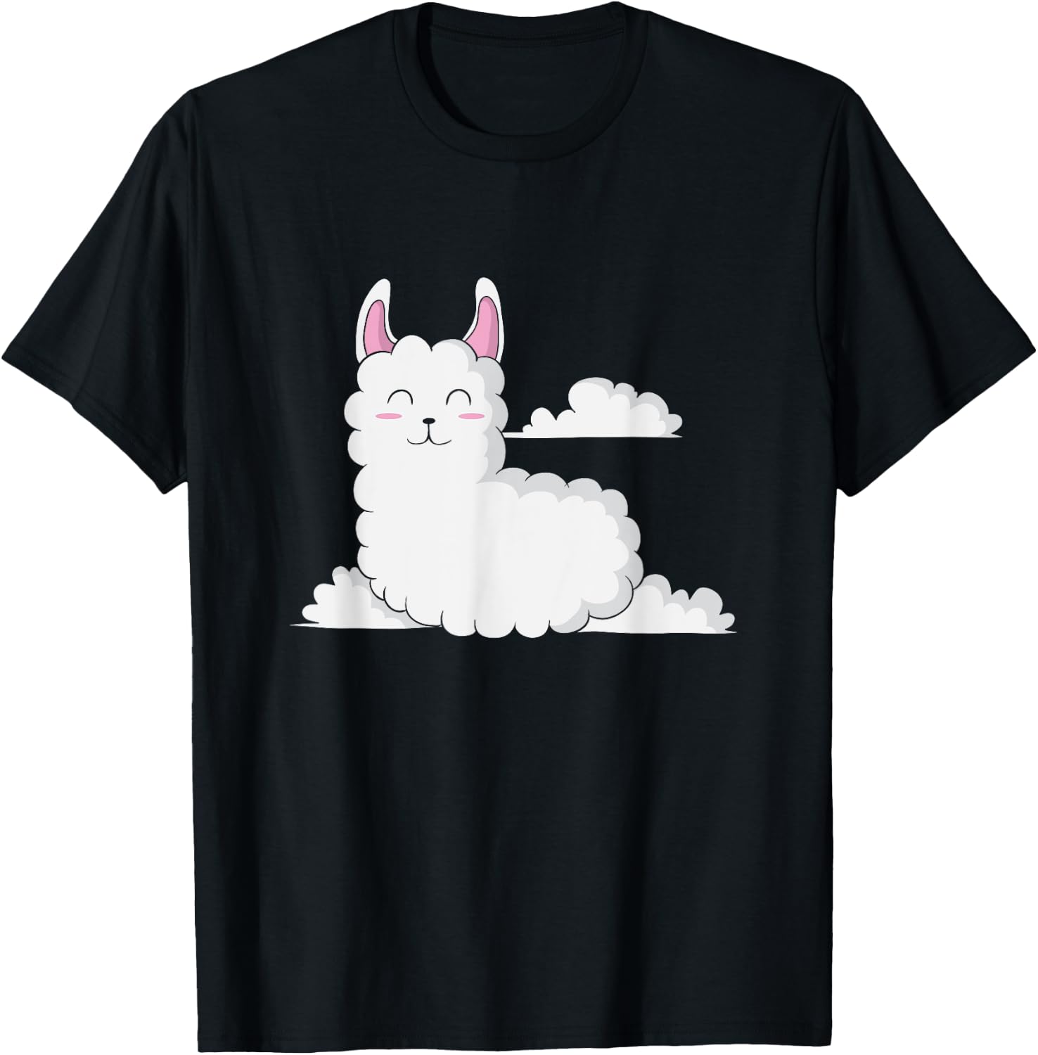 Llama on Clouds T-Shirt - T-Shirt | Black