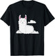 Llama on Clouds T-Shirt - T-Shirt | Black