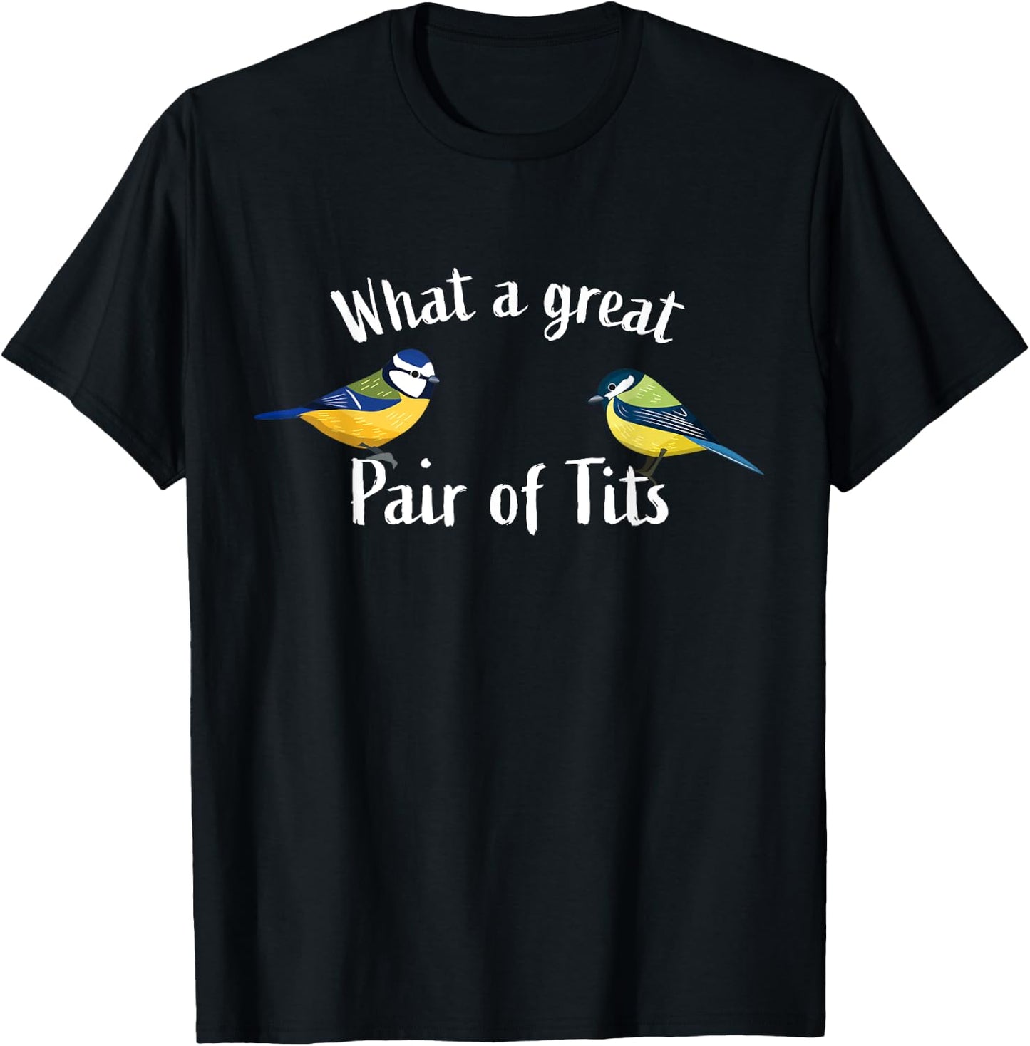 What a great pair of tits | Funny Bird watching gift T-Shirt - T-Shirt | Black