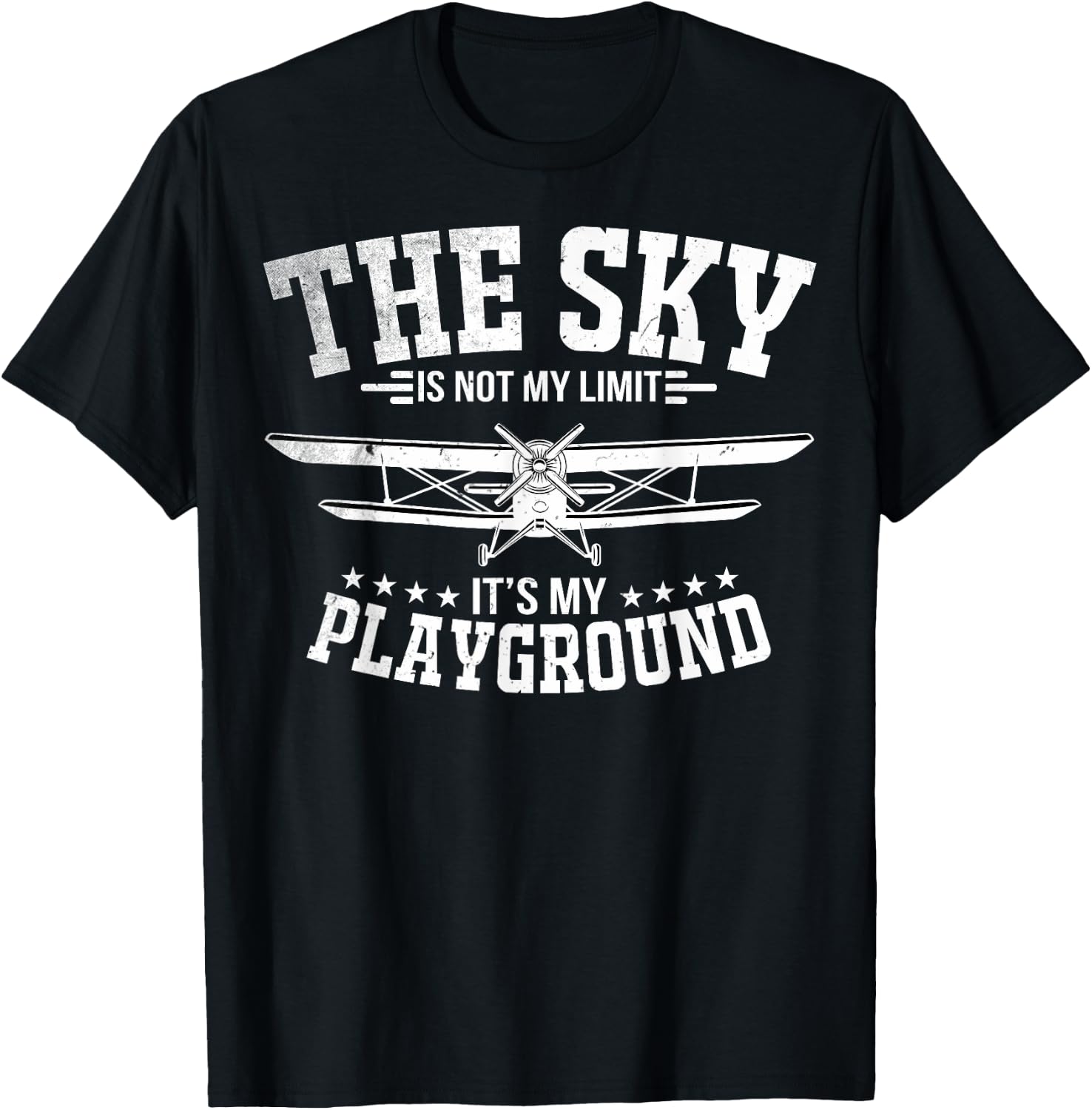 Sky Is Not My Limit It's My Playground Pilots Jet Pilots T-Shirt - T-Shirt | Black