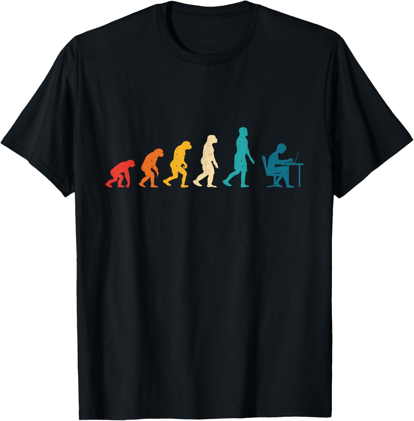 Evolution of Man Computer Programmer Funny Geek Lover IT T-Shirt - T-Shirt | Black