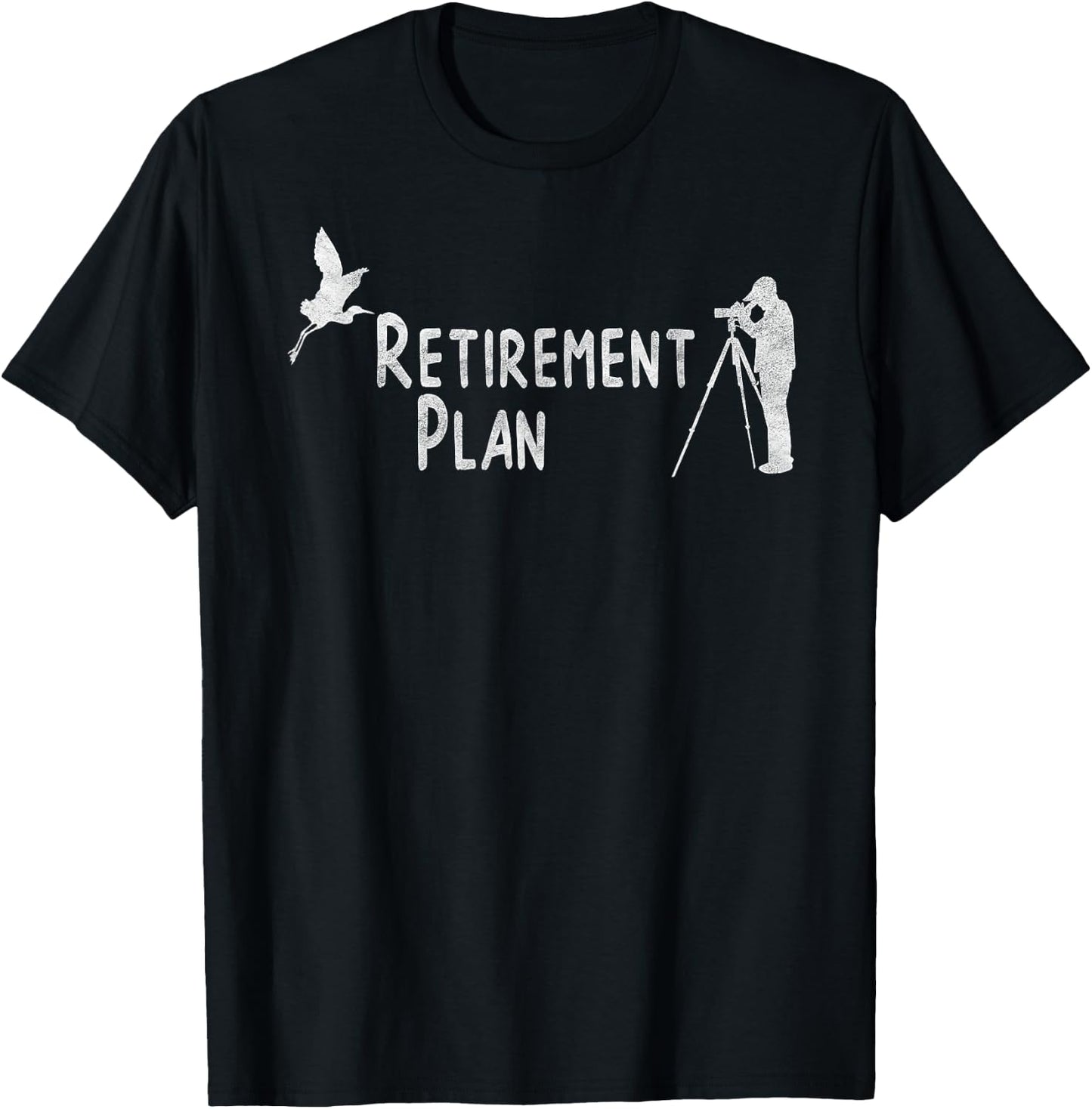 Bird Watching Retirement Plan T-Shirt - T-Shirt | Black