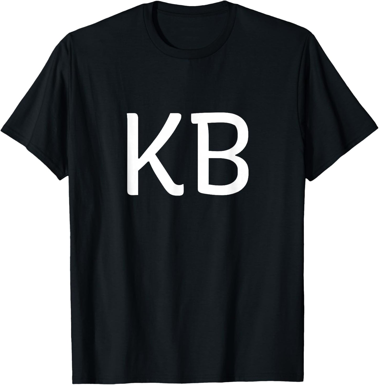 KB Two Letter Pair - Elegant Personalized Initials T-Shirt - T-Shirt | Black