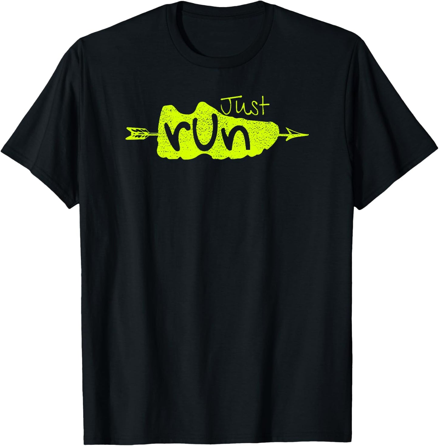 Just Run XC Running Shoe Cross Country Runners Training Gear T-Shirt - T-Shirt | Black