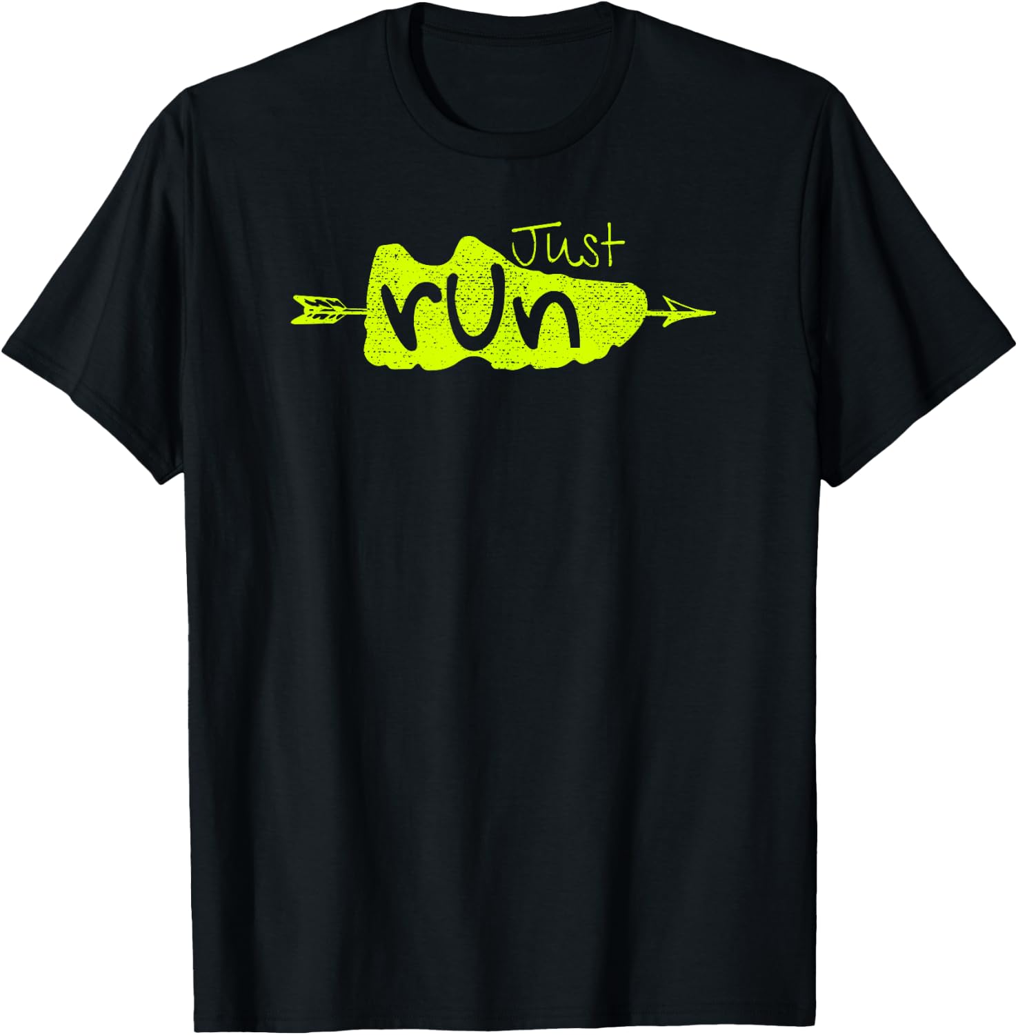 Just Run XC Running Shoe Cross Country Runners Training Gear T-Shirt - T-Shirt | Black