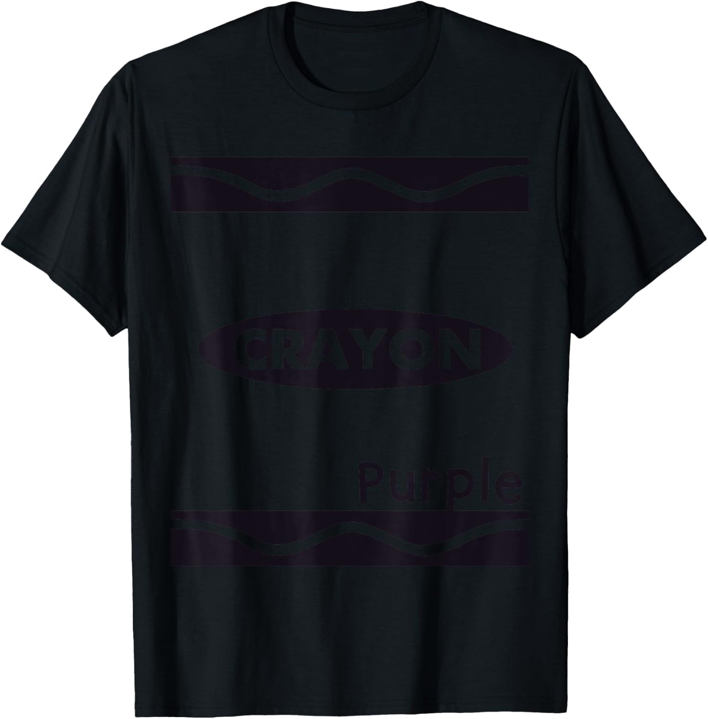 Purple-Crayon Graphic Halloween Costume Group Team Matching T-Shirt - T-Shirt | Black