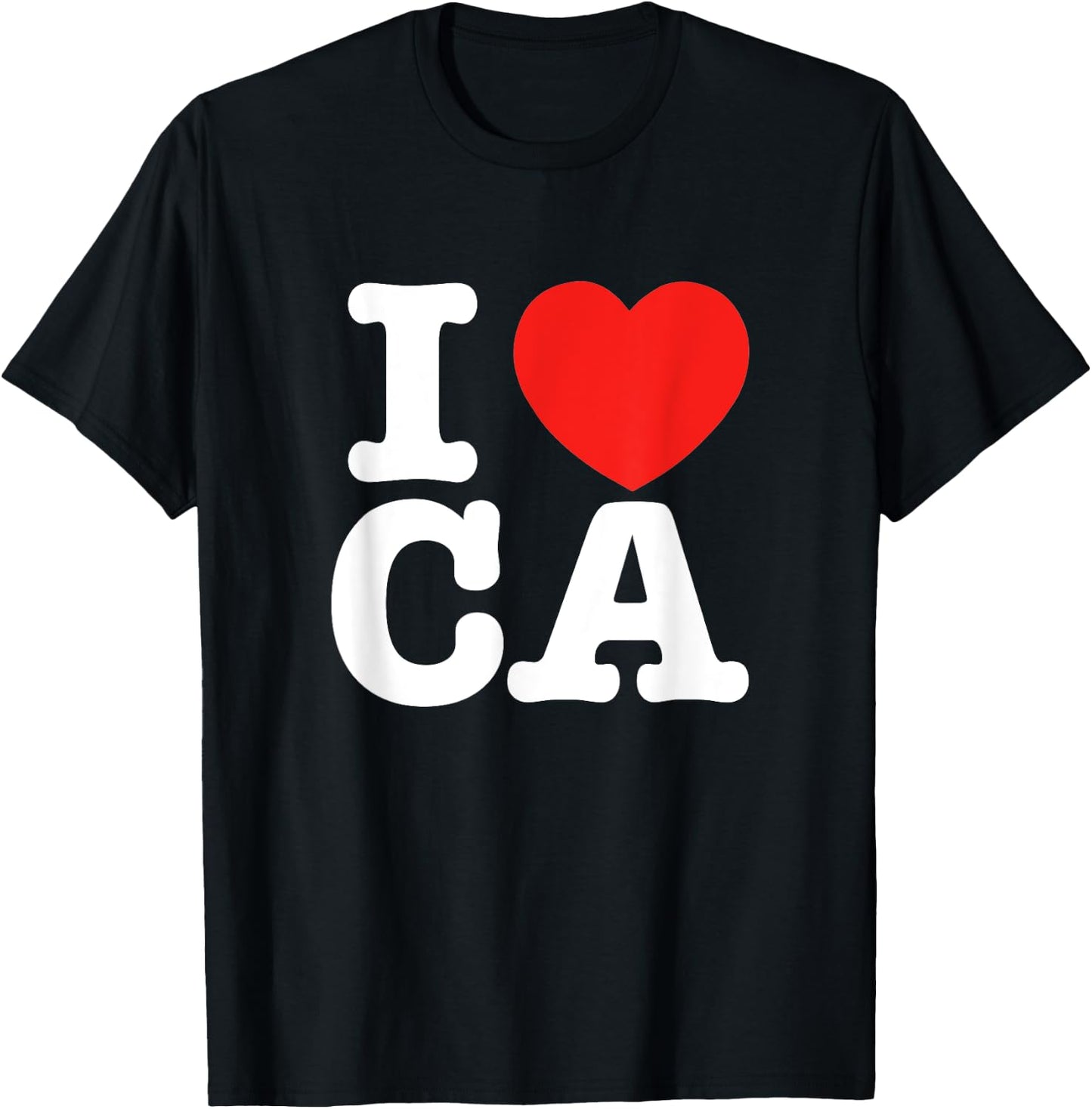 I Heart California (CA) Love T-Shirt - T-Shirt | Black
