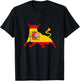 Spanish Flag Bull Fighting Running with the Bulls Spain T-Shirt - T-Shirt | Black