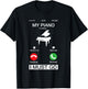 My Piano Is Calling And I Must Go Funny Phone Screen T-Shirt - T-Shirt | Black