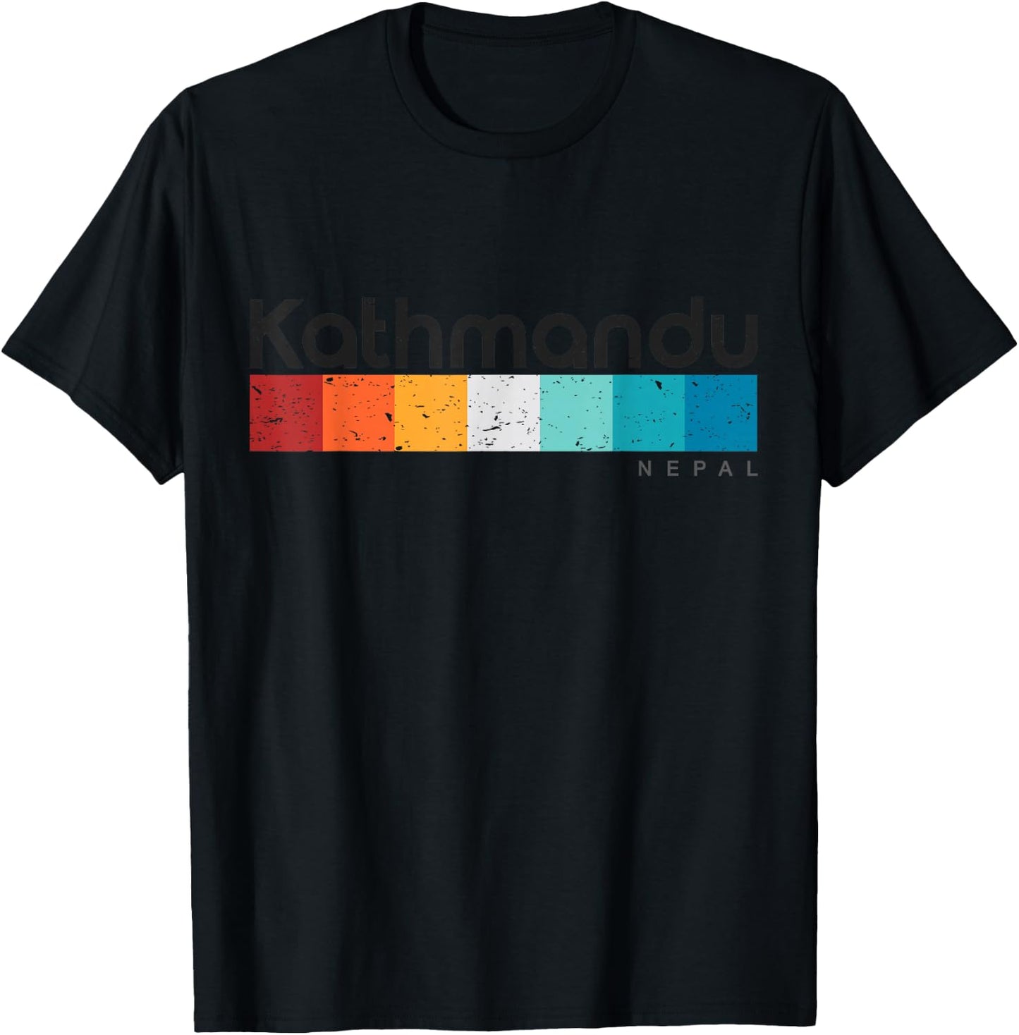 Kathmandu Nepal Retro style Vintage Design T-Shirt - T-Shirt | Black