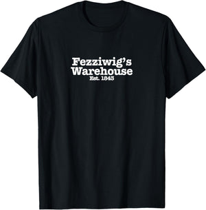 Fezziwig's Warehouse - Charles Dickens T-Shirt - T-Shirt | Black
