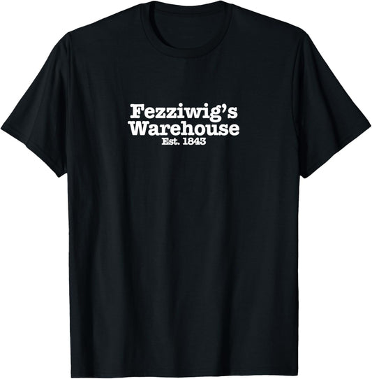 Fezziwig's Warehouse - Charles Dickens T-Shirt - T-Shirt | Black