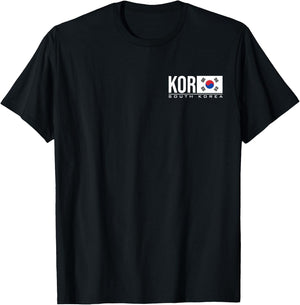 South Korea Flag Korean Sports Games Athletic Jersey Style T-Shirt - T-Shirt | Black