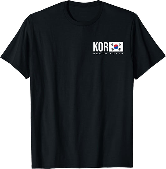 South Korea Flag Korean Sports Games Athletic Jersey Style T-Shirt - T-Shirt | Black