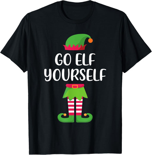 Go Elf Yourself Matching Family Group Christmas T-Shirt - T-Shirt | Black