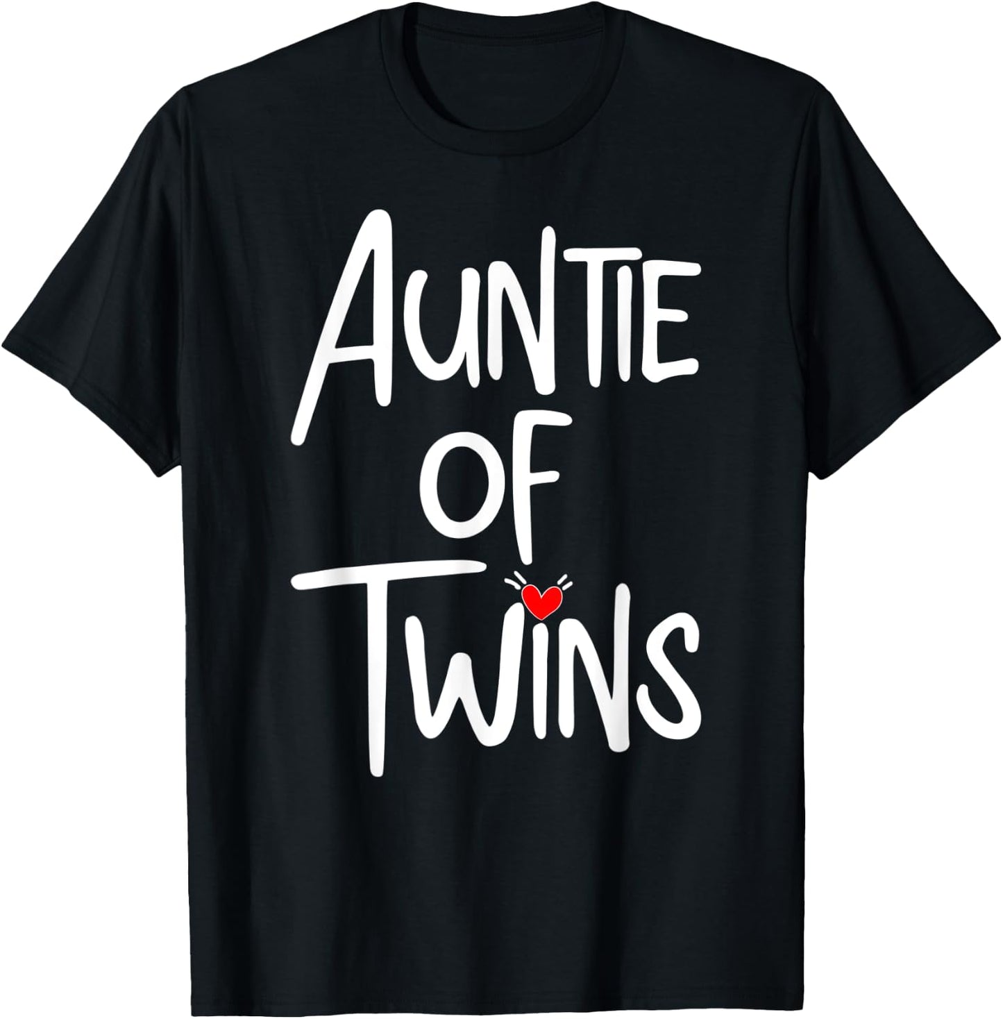 Auntie of Twins Newborn Baby Reveal Twin Girls or Twin Boys T-Shirt - T-Shirt | Black