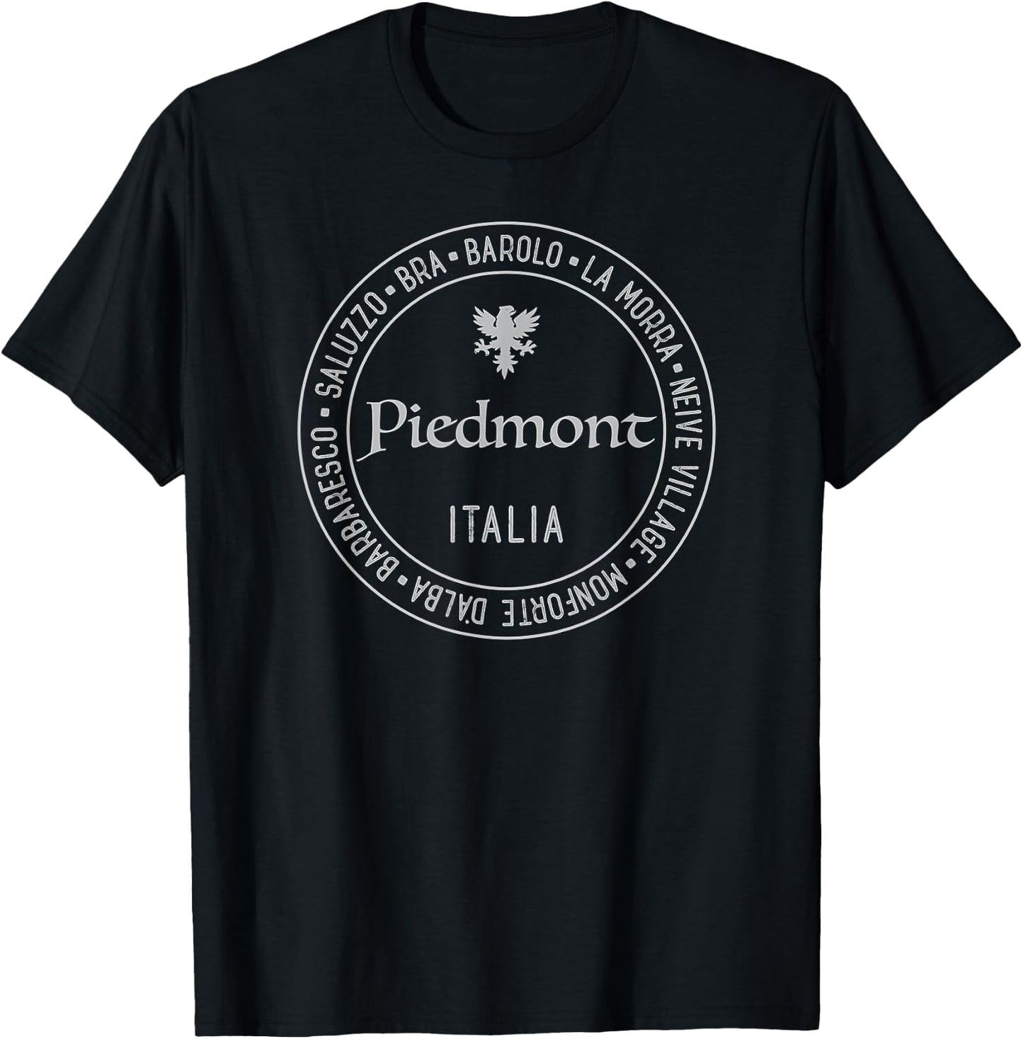 Piedmont Italy Wine Lover Region Vino Italy Europe Travelers T-Shirt - T-Shirt | Black