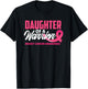 Daughter Of A Warrior Pink Ribbon Breast Cancer Awareness T-Shirt - T-Shirt | Black