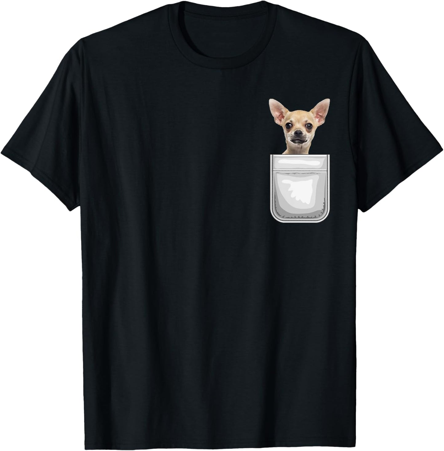 Chihuahua Puppy Dog in Your Pocket Men Women Kids T-Shirt - T-Shirt | Black