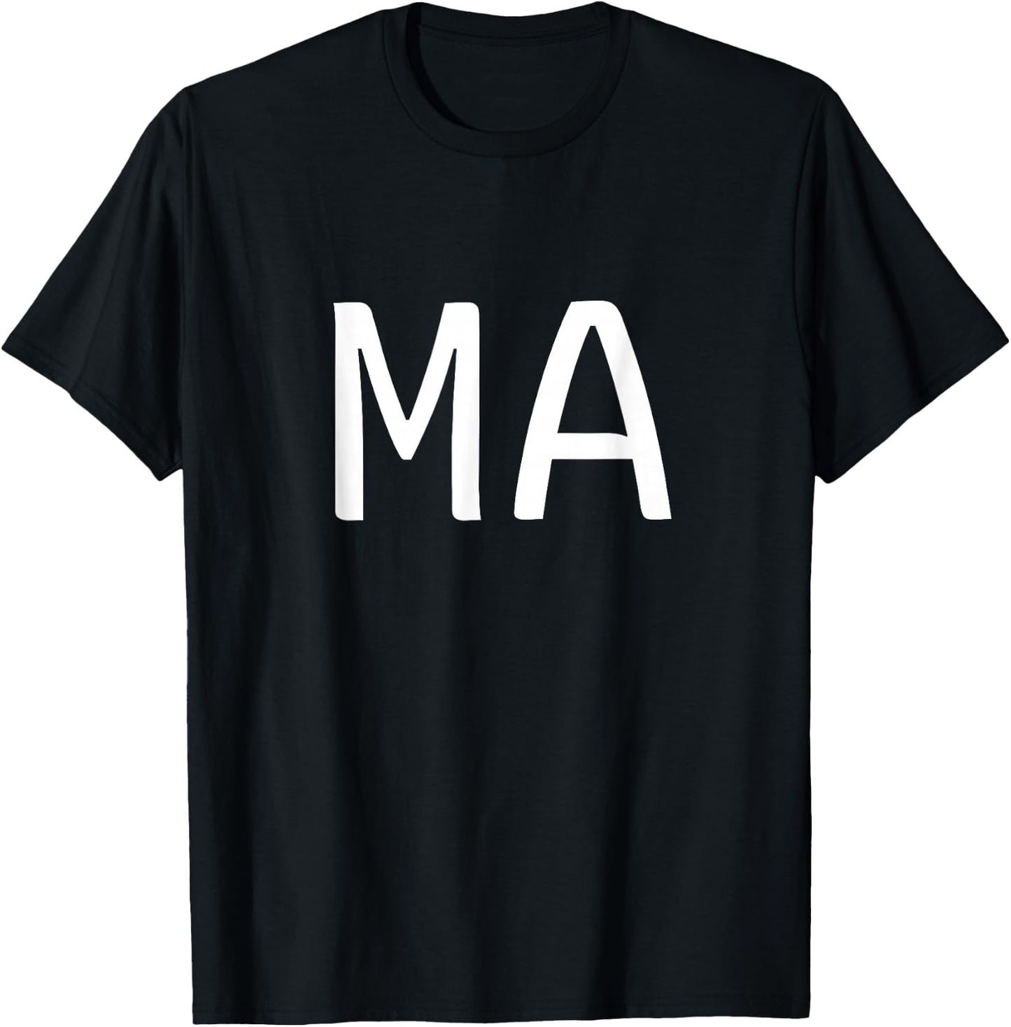MA Two Letter Pair - Elegant Personalized Initials T-Shirt - T-Shirt | Black