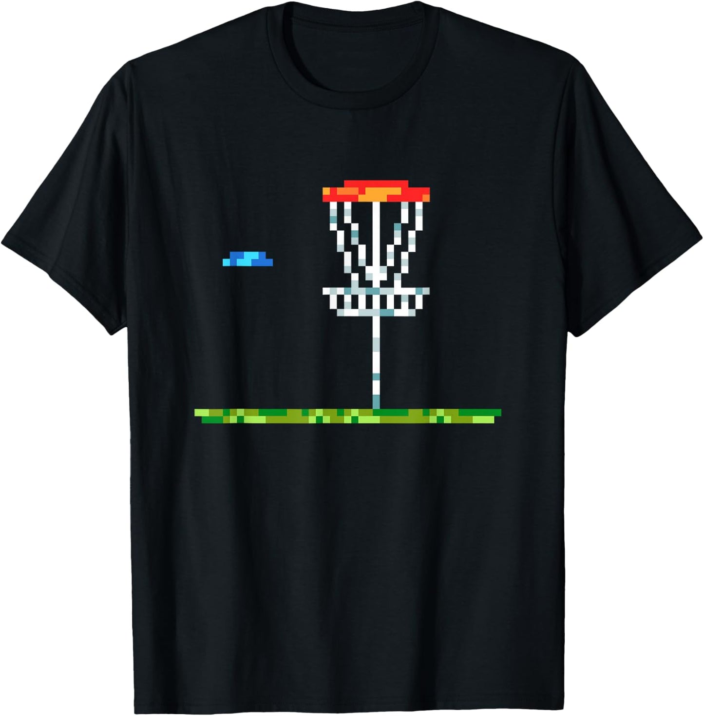 Disc Golf Men Disc Golf 8 Bit Basket T-Shirt - T-Shirt | Black
