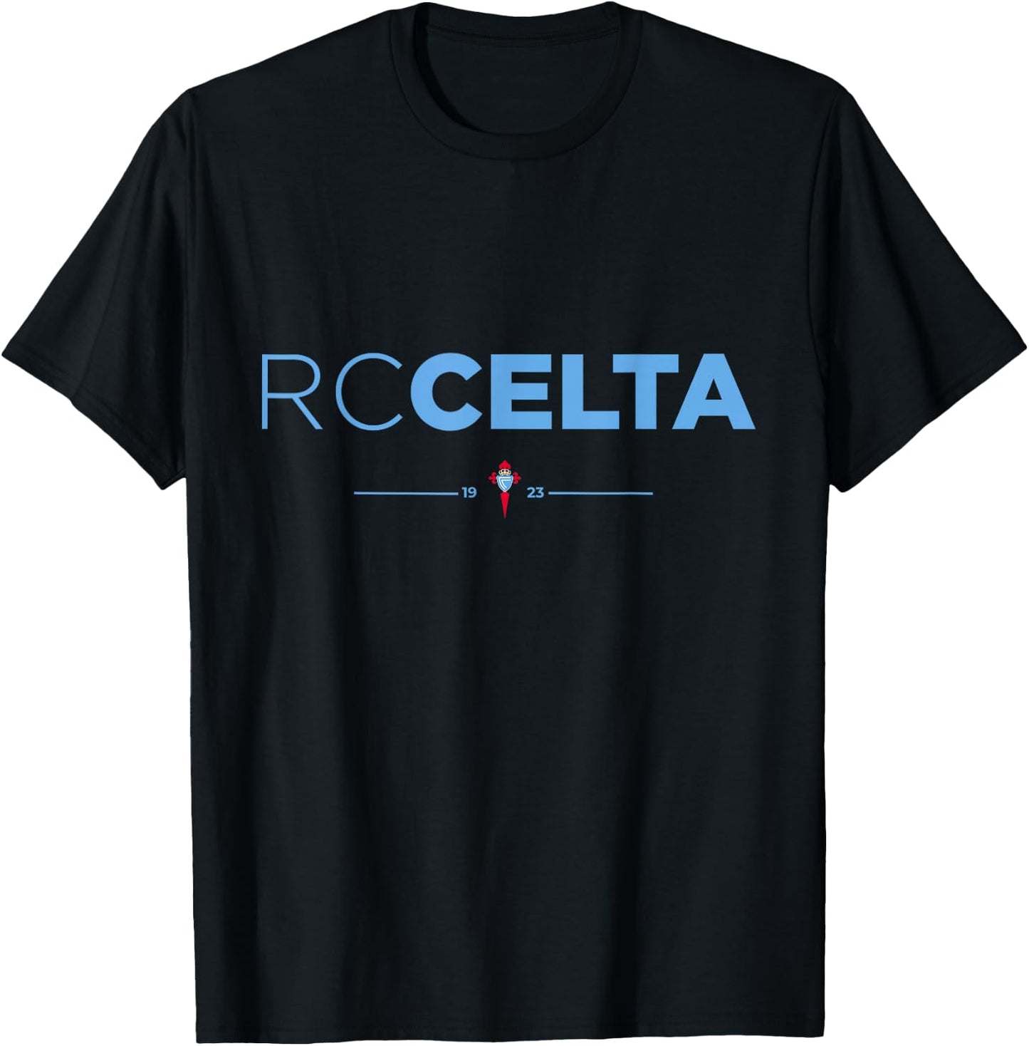 Real Club Celta RC Celta 1923 -Adults Black T-Shirt - T-Shirt | Black