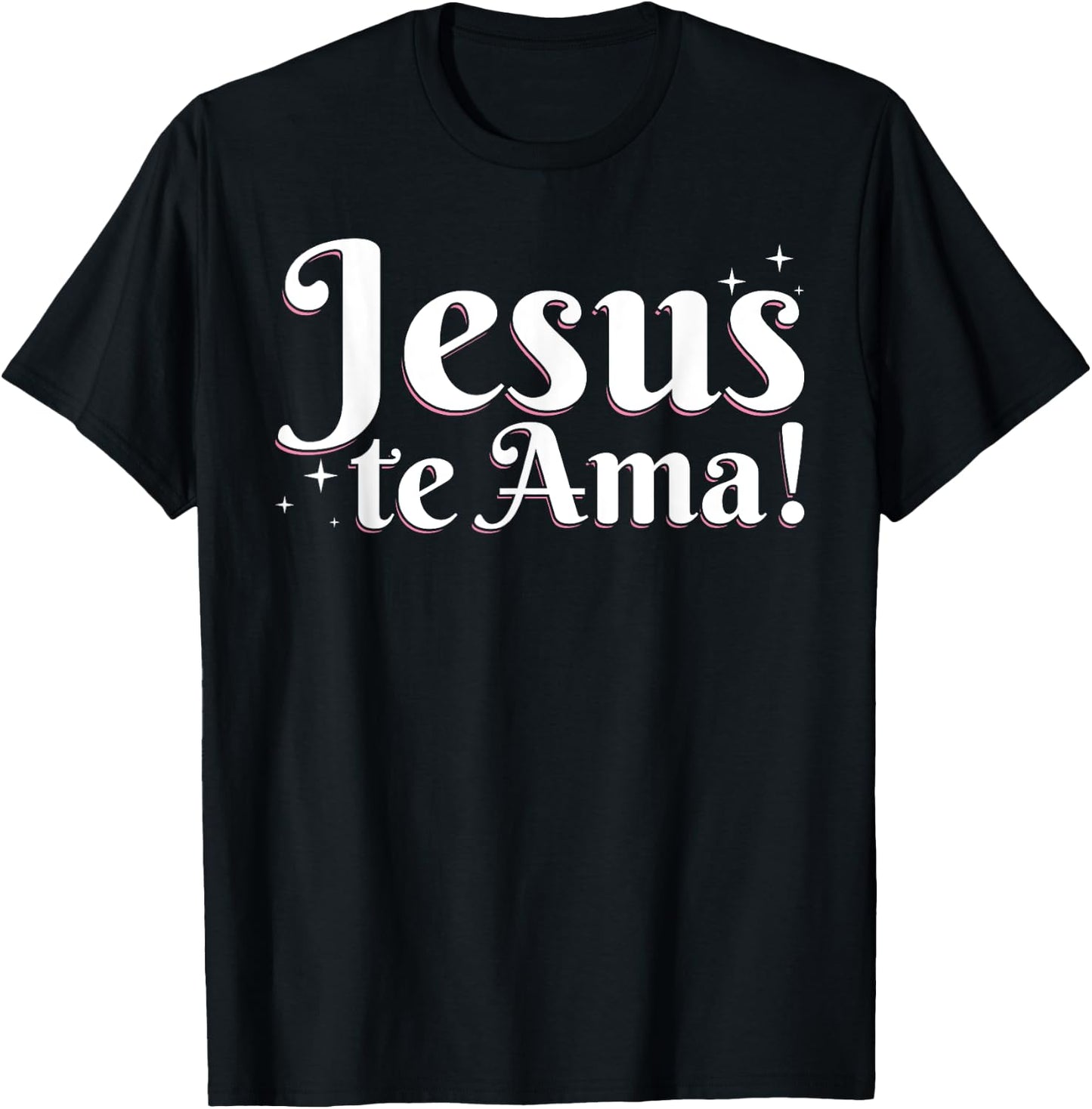 Camisetas Cristianas En Espanol Frases Biblia Jesús Te Ama T-Shirt - T-Shirt | Black