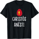 Christos Anesti Greek Easter Red Egg with Cross T-Shirt - T-Shirt | Black