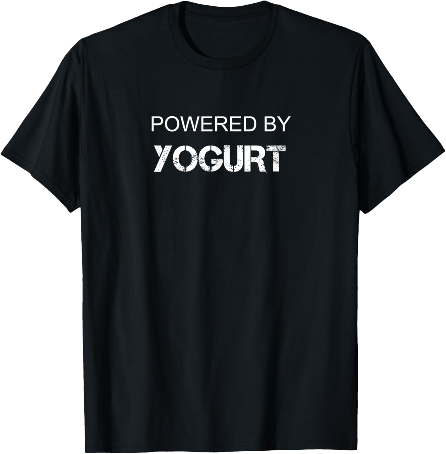 Yogurt Lover - Powered By Yogurt T-Shirt - T-Shirt | Black
