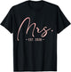 Mrs Est 2026 Bride Newlywed Wedding Engagement Year T-Shirt - T-Shirt | Black